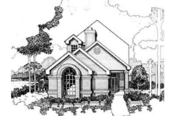 Exterior - Front Elevation for Traditional House Plan #141-181 - 3 bed, 3 bath