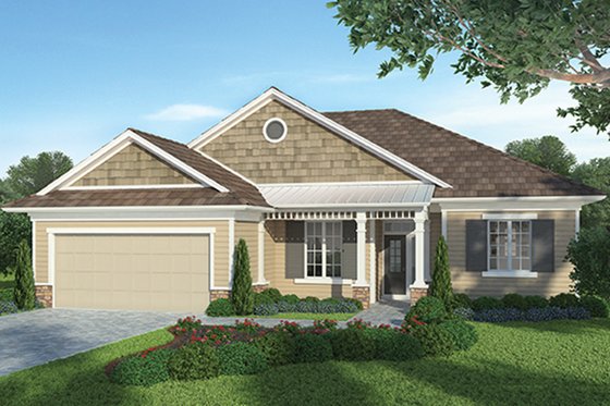 Exterior - Front Elevation 3 for Country House Plan #938-31 - 3 bed, 2.5 bath