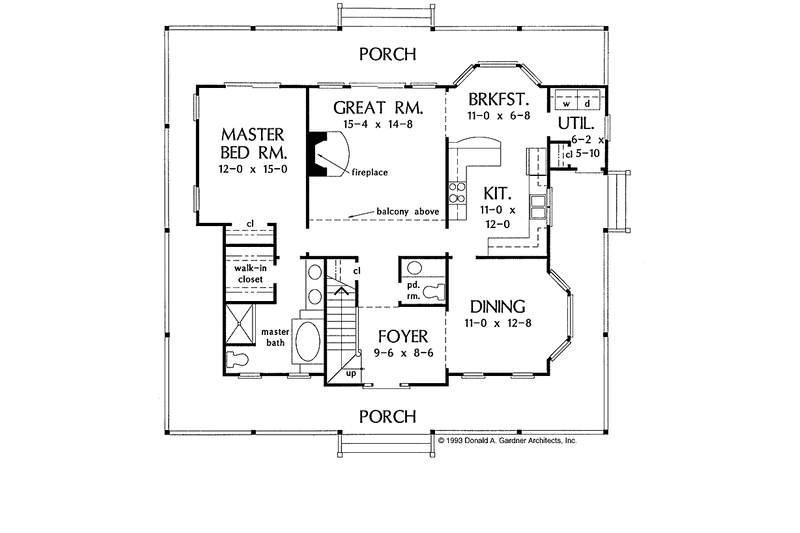 House Plan Design - Floor Plan - Main Floor for Farmhouse House Plan #929-167 - 4 bed, 3.5 bath