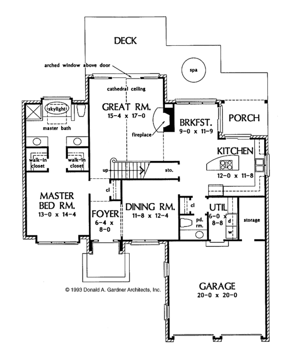 Colonial Floor Plan - Main Floor Plan #929-158