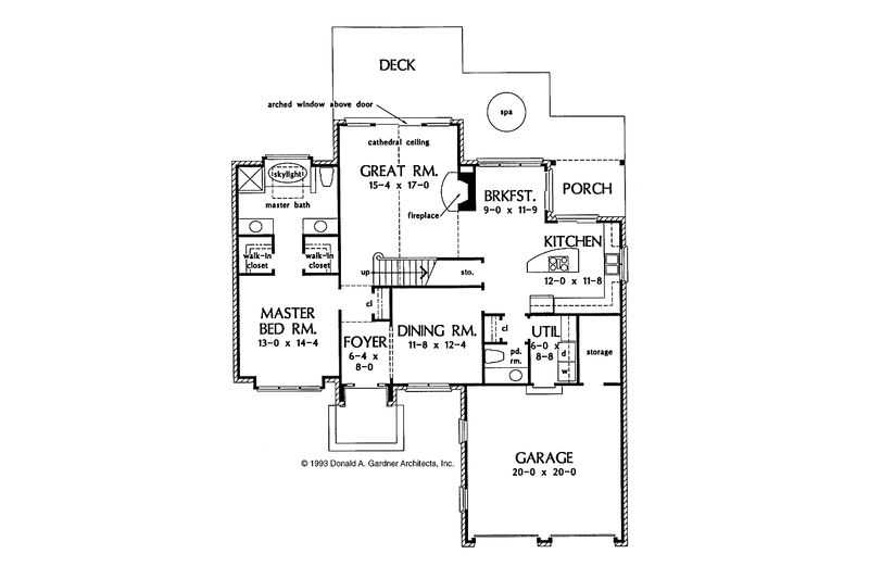 Home Plan - Floor Plan - Main Floor for Colonial House Plan #929-158 - 3 bed, 2.5 bath