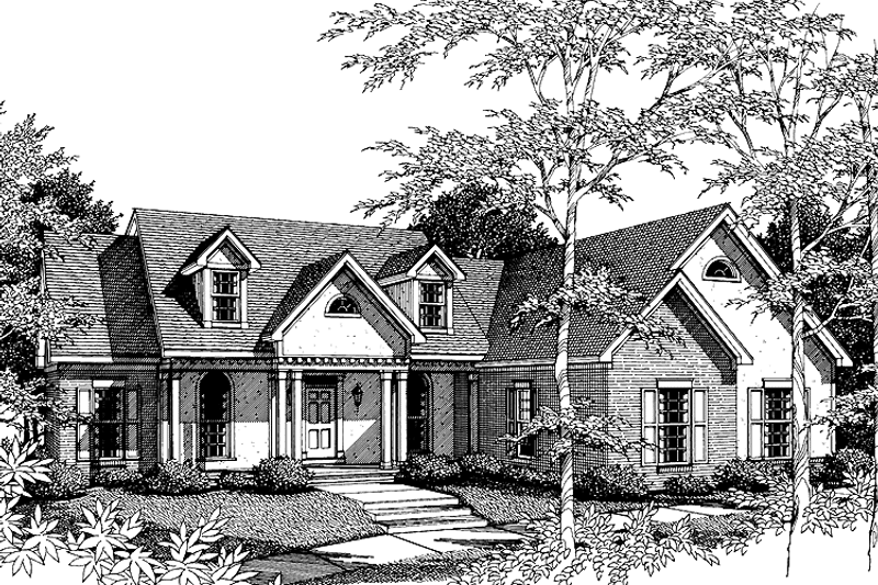Dream House Plan - Exterior - Front Elevation 3 for Country House Plan #952-133 - 4 bed, 2.5 bath