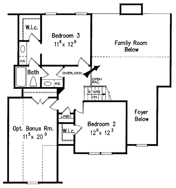 Dream House Plan - Country Floor Plan - Upper Floor Plan #927-620