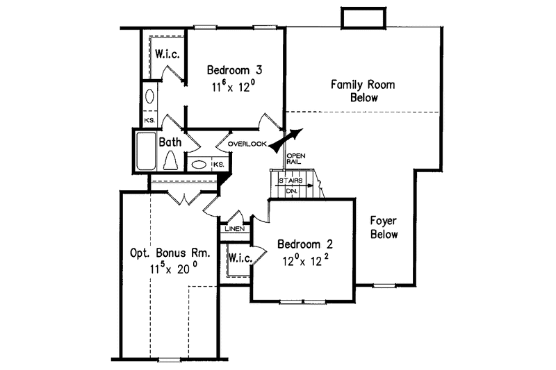 Home Plan - Floor Plan - Upper Floor for Country House Plan #927-620 - 4 bed, 3 bath