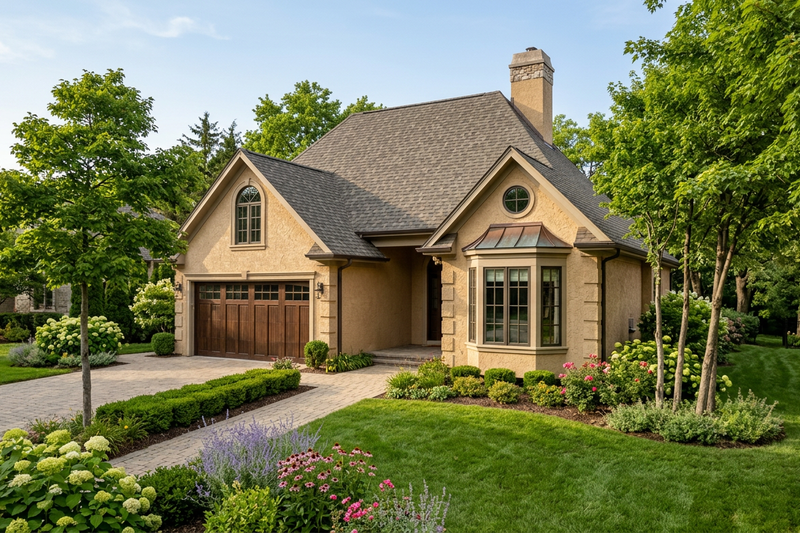 House Blueprint - Exterior - Front Elevation 2 for European House Plan #30-151 - 2 bed, 2 bath