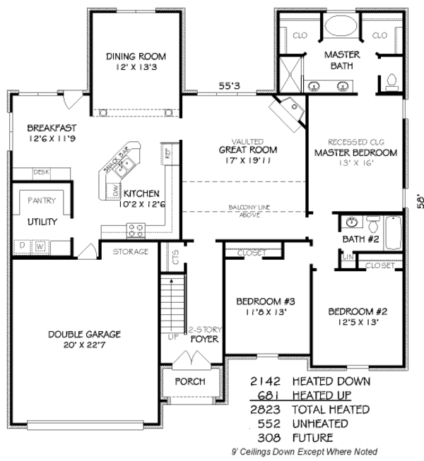 Traditional Floor Plan - Main Floor Plan #424-287