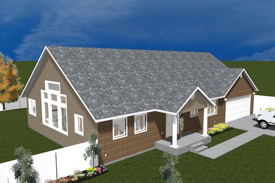 Exterior - Front Elevation 3 for Traditional House Plan #1060-20 - 5 bed, 5 bath