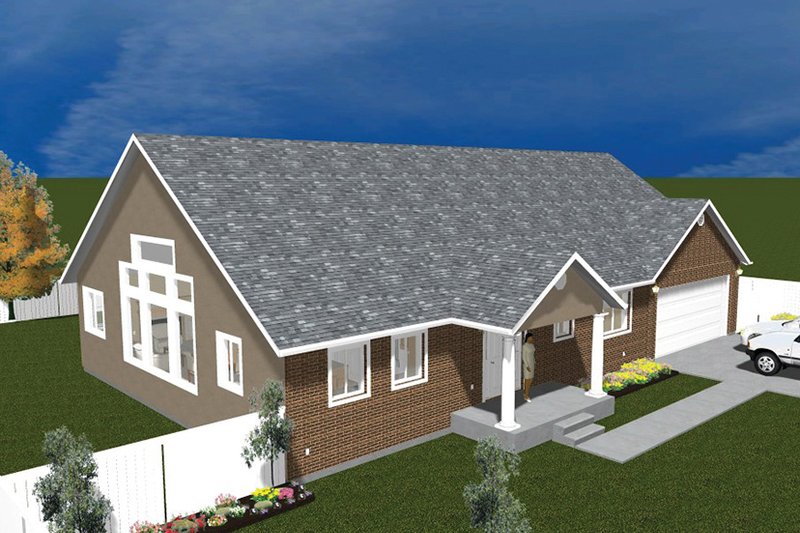 Architectural House Design - Exterior - Front Elevation 3 for Traditional House Plan #1060-20 - 5 bed, 5 bath