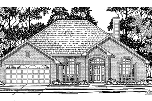 Dream House Plan - Exterior - Front Elevation for European House Plan #42-524 - 3 bed, 2 bath