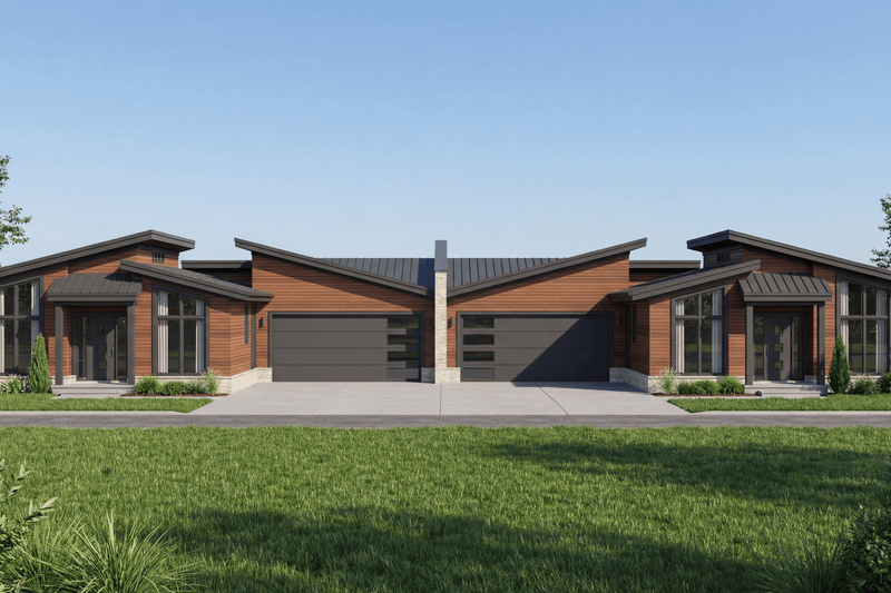 House Blueprint - Modern Exterior - Front Elevation Plan #923-459