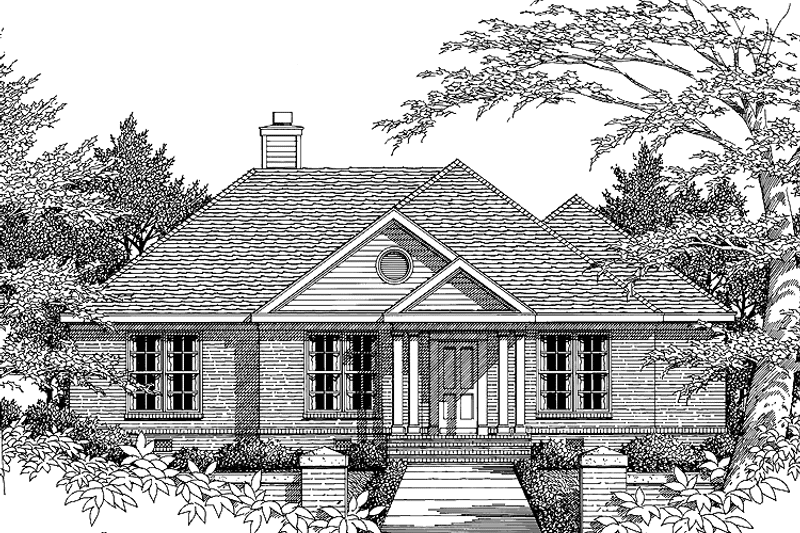 Dream House Plan - Exterior - Front Elevation 3 for Contemporary House Plan #952-227 - 3 bed, 2 bath