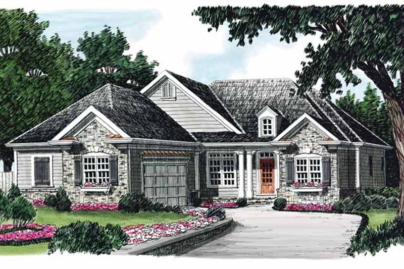 Architectural House Design - Country Exterior - Front Elevation Plan #927-608