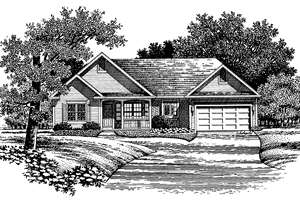 House Blueprint - Country Exterior - Front Elevation Plan #316-128