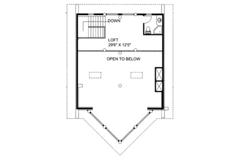 Dream House Plan - Floor Plan - Upper Floor for Log House Plan #117-823 - 2 bed, 3.5 bath