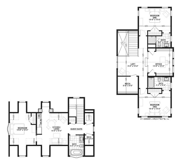 House Design - Floor Plan - Upper Floor for Farmhouse House Plan #928-412 - 3 bed, 3.5 bath