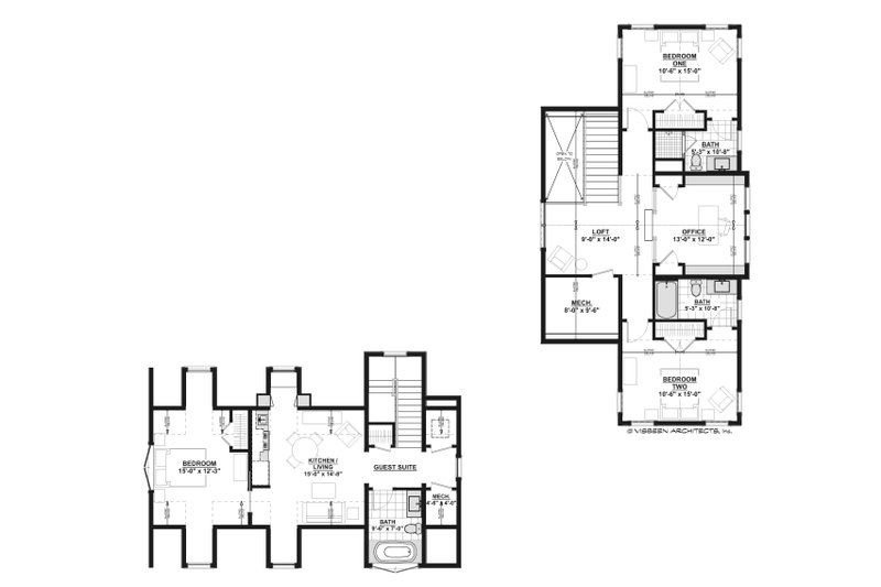 House Design - Floor Plan - Upper Floor for Farmhouse House Plan #928-412 - 3 bed, 3.5 bath