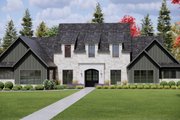 Tudor Style House Plan - 4 Beds 4.5 Baths 4130 Sq/Ft Plan #1096-11 