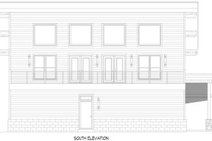 Exterior - Front Elevation 3 for Contemporary House Plan #932-1022 - 3 bed, 2.5 bath