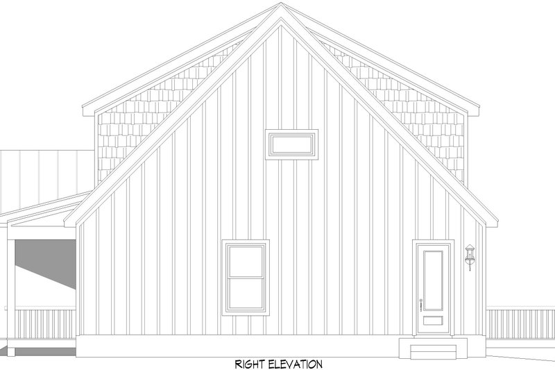 House Plan Design - Exterior - Other Elevation 1 for Cabin House Plan #932-1046 - 3 bed, 2.5 bath