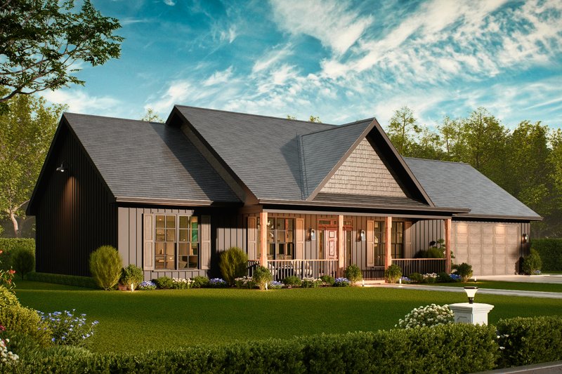 Home Plan - Exterior - Front Elevation 4 for Traditional House Plan #54-638 - 3 bed, 2 bath