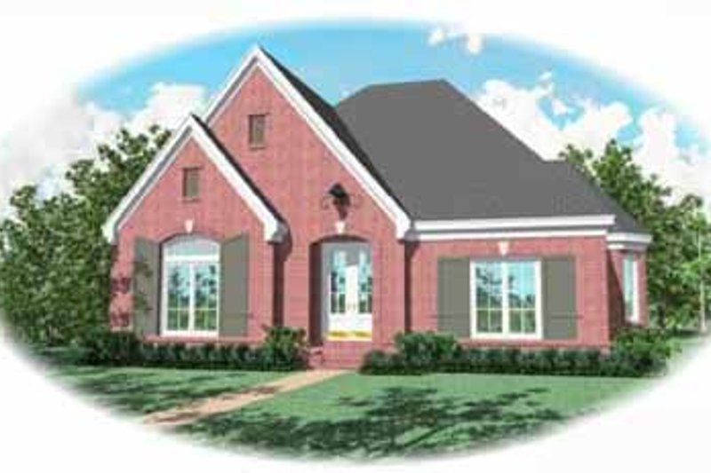 Exterior - Front Elevation 2 for Traditional House Plan #81-383 - 3 bed, 3 bath