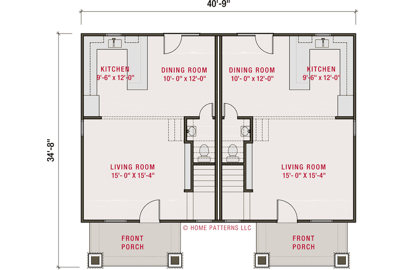 Home Plan - Floor Plan - Main Floor for Craftsman House Plan #461-117 - 2 bed, 2.5 bath