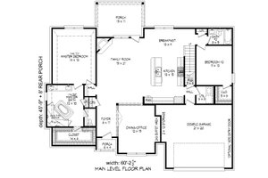 Floor Plan - Main Floor for Country House Plan #932-272 - 4 bed, 3 bath