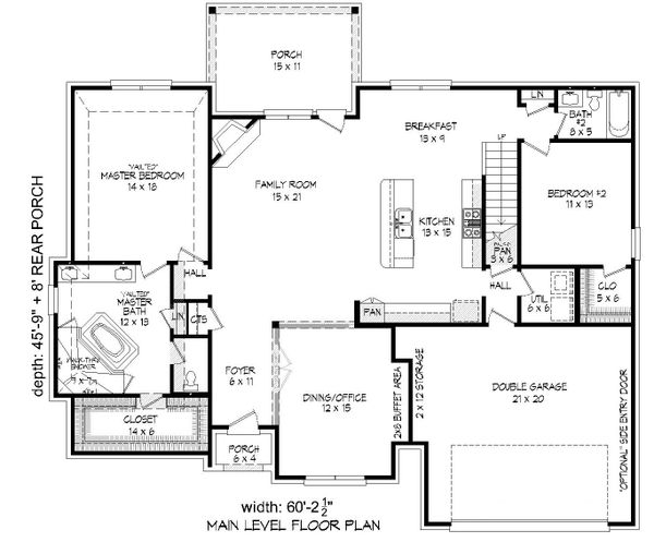 House Plan Design - Country Floor Plan - Main Floor Plan #932-272