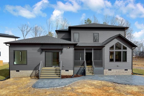 Exterior - Rear Elevation for Contemporary House Plan #1080-32 - 5 bed, 4.5 bath
