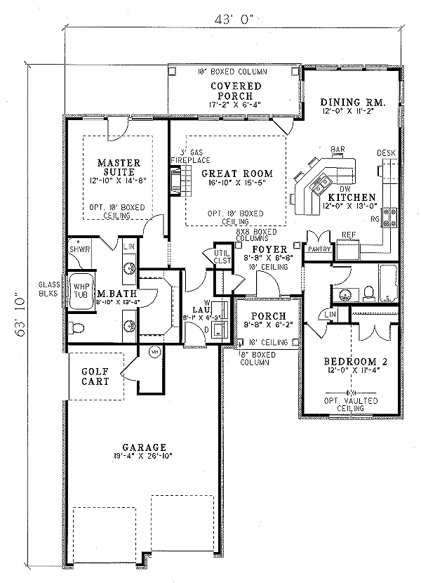 Dream House Plan - Traditional Floor Plan - Main Floor Plan #17-188