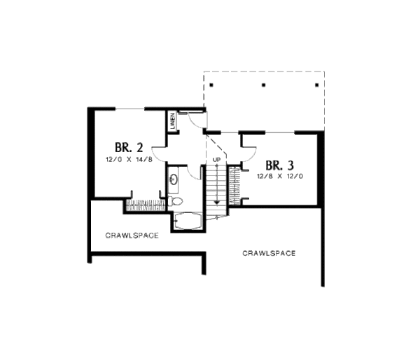 House Design - Bungalow Floor Plan - Upper Floor Plan #48-272