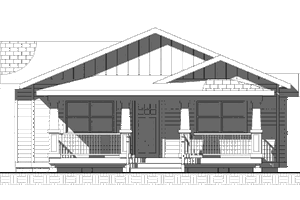 Exterior - Other Elevation for Bungalow House Plan #422-28 - 3 bed, 2 bath
