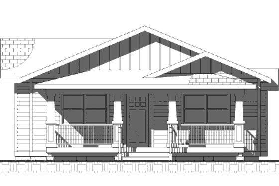 Exterior - Other Elevation for Bungalow House Plan #422-28 - 3 bed, 2 bath