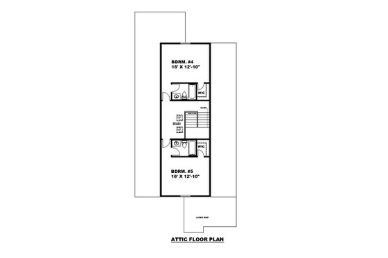 Floor Plan - Other Floor for Traditional House Plan #117-912 - 5 bed, 5 bath