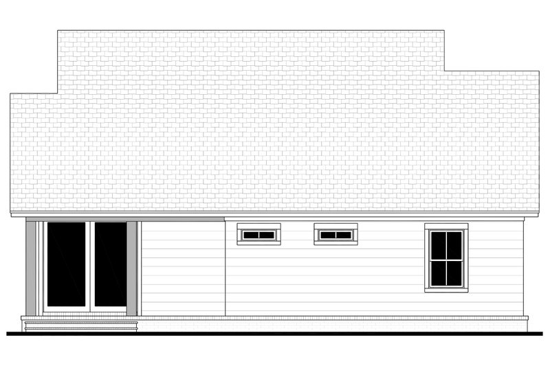 Architectural House Design - Exterior - Rear Elevation 2 for Traditional House Plan #430-320 - 2 bed, 2 bath
