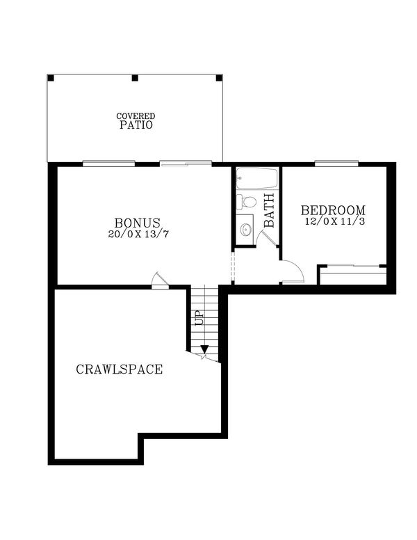 House Plan Design - Craftsman Floor Plan - Lower Floor Plan #53-536