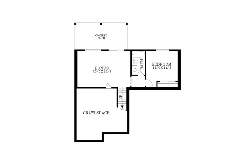 Home Plan - Floor Plan - Lower Floor for Craftsman House Plan #53-536 - 5 bed, 3.5 bath