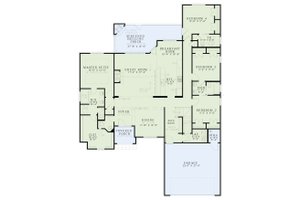 Floor Plan - Main Floor for European House Plan #17-3434 - 4 bed, 3.5 bath