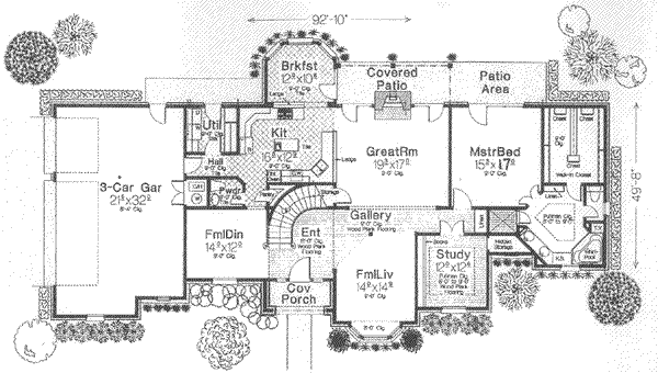 European Floor Plan - Main Floor Plan #310-501