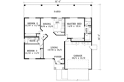 Adobe / Southwestern Style House Plan - 3 Beds 2 Baths 1411 Sq/Ft Plan #1-1248 