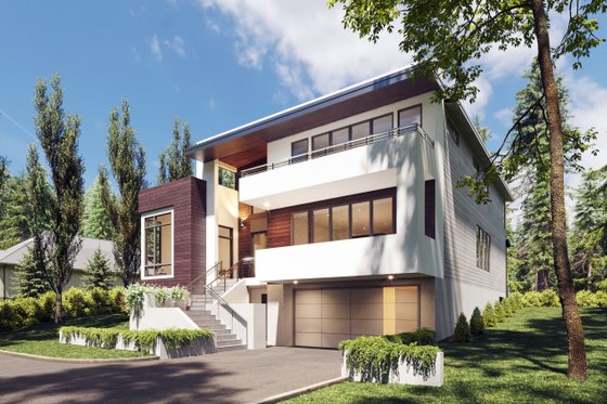 Exterior - Other Elevation 1 for Contemporary House Plan #1066-200 - 5 bed, 5 bath