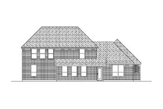 Exterior - Rear Elevation for European House Plan #84-414 - 5 bed, 4 bath