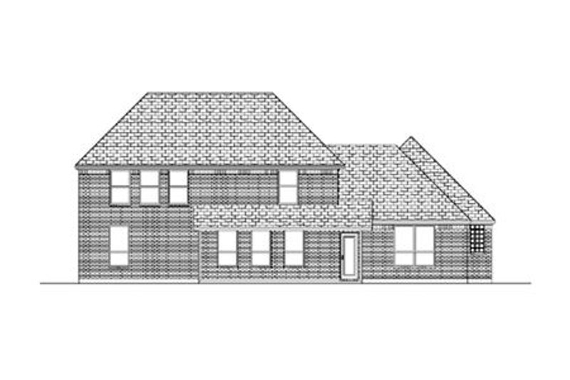 Home Plan - Exterior - Rear Elevation for European House Plan #84-414 - 5 bed, 4 bath