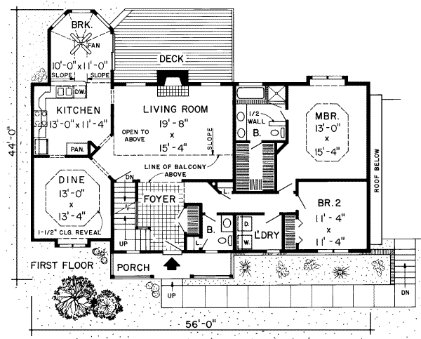 Ranch Floor Plan - Main Floor Plan #312-289