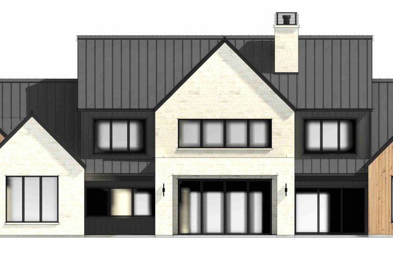 House Design - Exterior - Front Elevation 6 for Modern House Plan #1096-161 - 4 bed, 4.5 bath