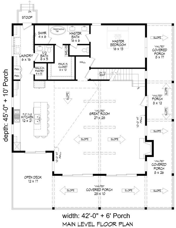 Dream House Plan - Country Floor Plan - Main Floor Plan #932-1381