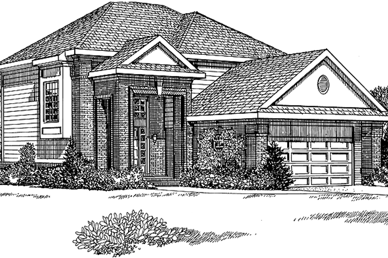 Dream House Plan - Exterior - Front Elevation for Traditional House Plan #72-1095 - 2 bed, 2.5 bath