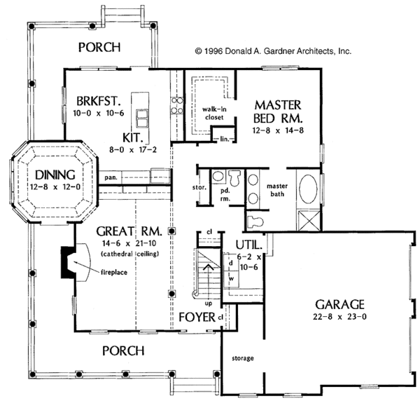 Architectural House Design - Bungalow Floor Plan - Main Floor Plan #929-248