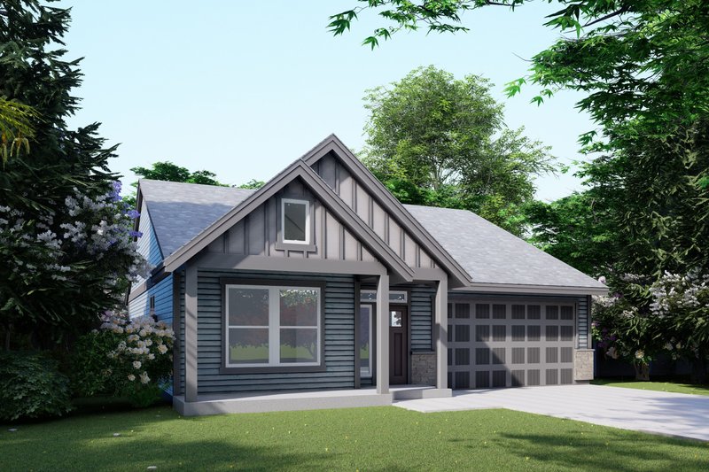 Architectural House Design - Craftsman Exterior - Front Elevation Plan #53-723