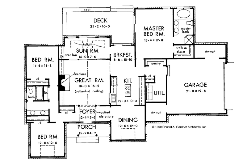 Home Plan - Floor Plan - Main Floor for Ranch House Plan #929-89 - 3 bed, 2 bath